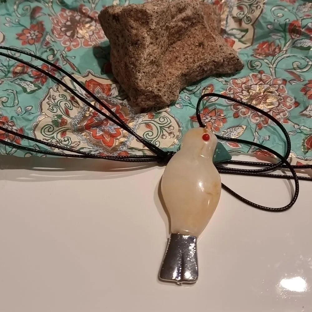 New! ZARA Parrot Cord Necklace Tropical Bird • NWOT